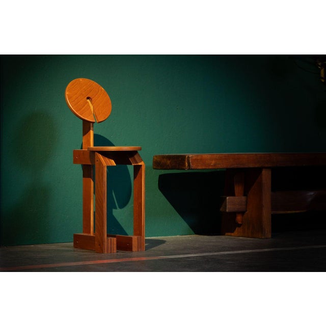 Macoré Side Chair designed and produced by Henk Lampe in The Netherlands 1977. This rare and highly distinctive side chair...