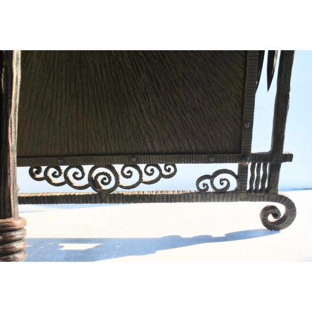 Antique French Iron Art Deco Table Mirror Circa 1920s For Sale - Image 16 of 17