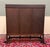 Antique English Jacobean Bookcase Bookshelf Cabinet Triple Glass Door Oak C1930s For Sale - Image 18 of 18