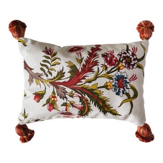 Lavender Scented Accent Pillow in Brunschwig & Fils Chancay Fabric For Sale