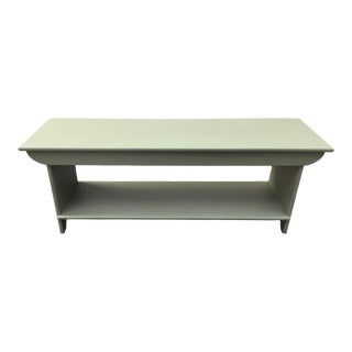 1970s Hand-Crafted Maple Wood Bench in a Bespoke Cottage Green Lacquer For Sale