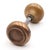 Mid 20th Century Pair of Reclaimed Concentric Brass Passage Door Knobs For Sale - Image 4 of 5