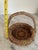 Early 20th Century Vintage Rustic Woven Basket With Branch Handle For Sale - Image 5 of 7
