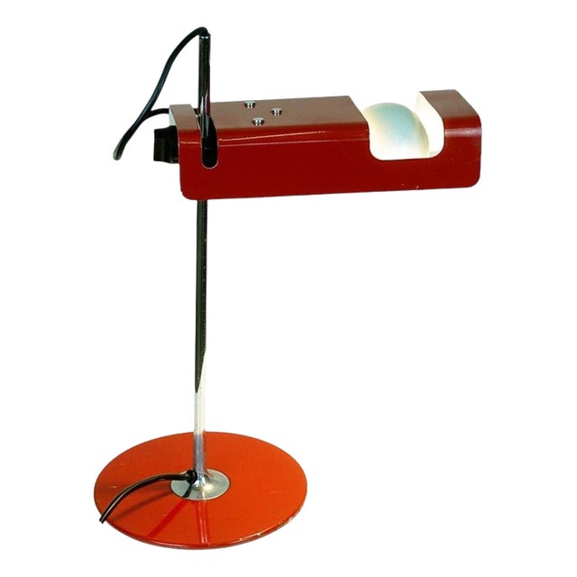 Red Spider Table Lamp attributed to Joe Colombo for O-Luce, Italy, 1960s For Sale