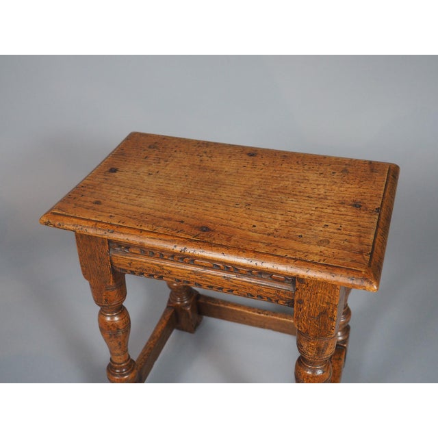 English Antique 17th Century English Joint Stool For Sale - Image 3 of 18