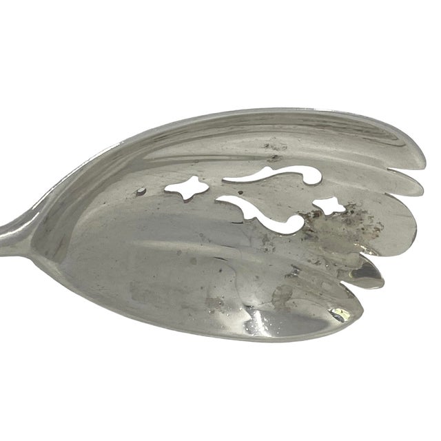 Late 20th Century Gorham Glossy Silver Plate Heritage OnePiece Salad