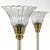 1970s Pair of Vetri Artistica Murano Glass and Brass Torchiers For Sale - Image 9 of 10