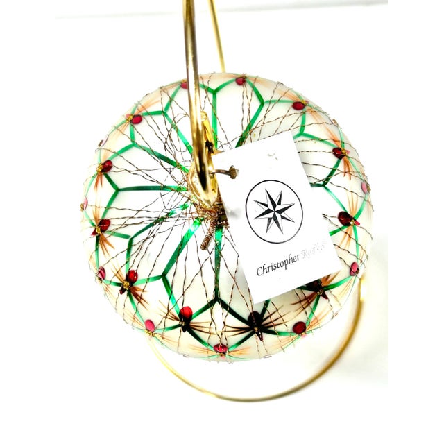 Glass Vintage Christopher Radko Hot Air Balloon Ornament – Hand Blown Glass For Sale - Image 7 of 10
