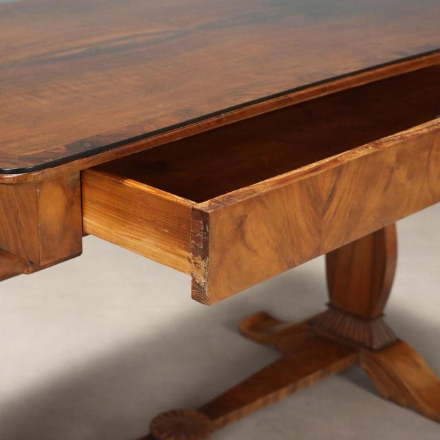 Biedermeier Writing Desk in Walnut For Sale - Image 4 of 12