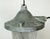 Mid-Century Modern Industrial Green Bunker Ceiling Light from Polam Gdansk, 1960s For Sale - Image 3 of 15