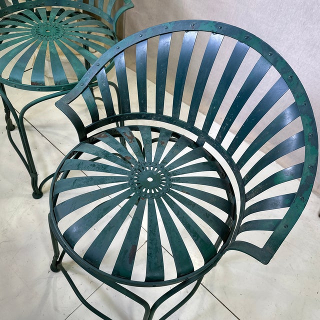 Metal 1930s Pair of Francois Carre Tall Chairs For Sale - Image 7 of 12