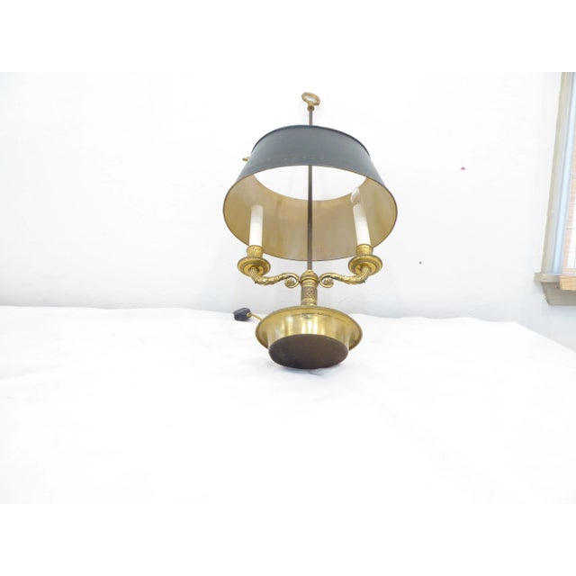 Antique French Bronze Bouilotte Lamp For Sale - Image 4 of 5
