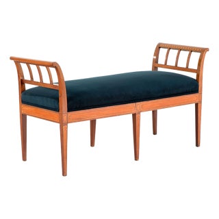 Edwardian Mahogany Window Seat For Sale