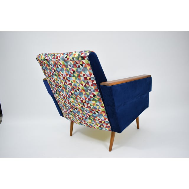 Textile Mid-Century Armchair, 1960s For Sale - Image 7 of 18