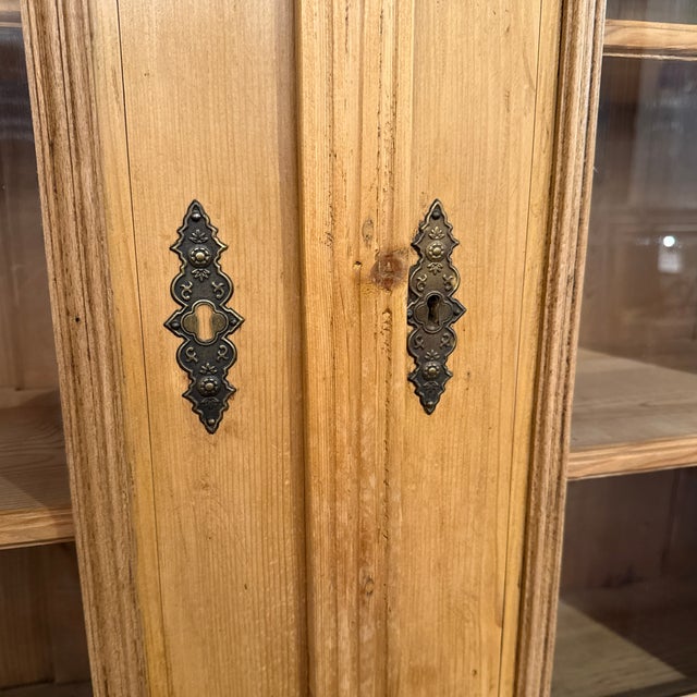 Antique European Pine Two-Piece Hutch Cabinet, Circa 1830 For Sale - Image 9 of 12