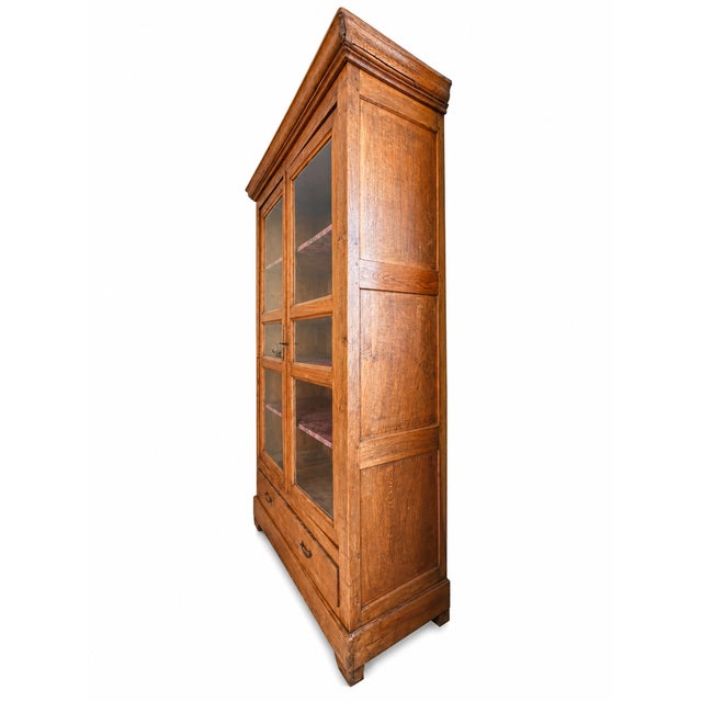 Large Oak Notary's Bookcase, France, 1880s For Sale - Image 5 of 10