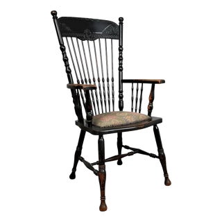 19th Century Ebonised Oak Windsor Armchair For Sale