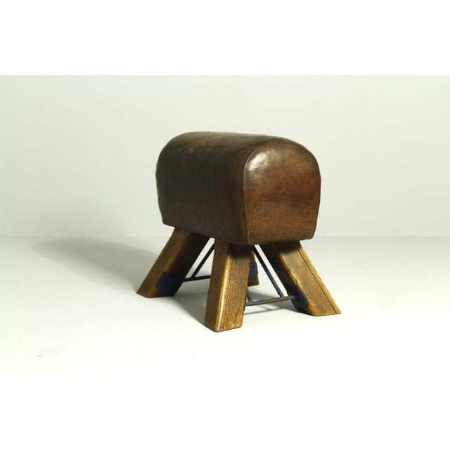Leather Gym Seat by Jan Richter, Brno,1930s For Sale - Image 6 of 12