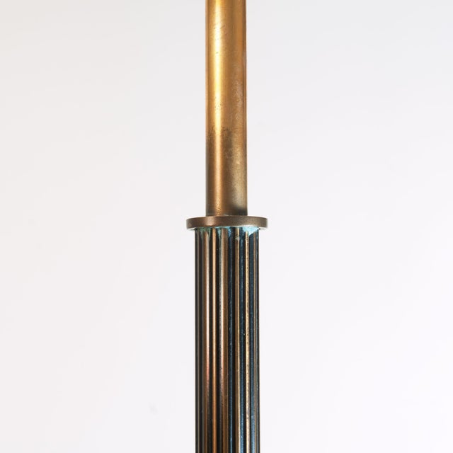 Swedish Floor Lamps with Fluted Stems attributed to Harald Notini, 1930s, Set of 2 For Sale - Image 6 of 9