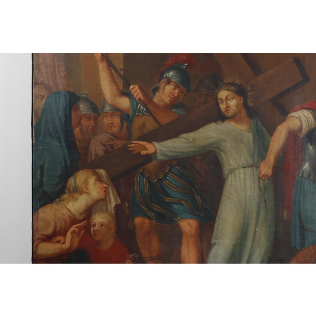 Belgium / 1900 / Painting / canvas / Religious / Academic Realism This evocative early 20th-century Belgian painting...