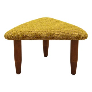 Vintage Danish Mustard Ottoman, 1990s For Sale
