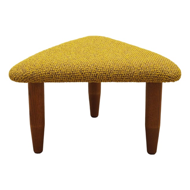 Vintage Danish Mustard Ottoman, 1990s For Sale