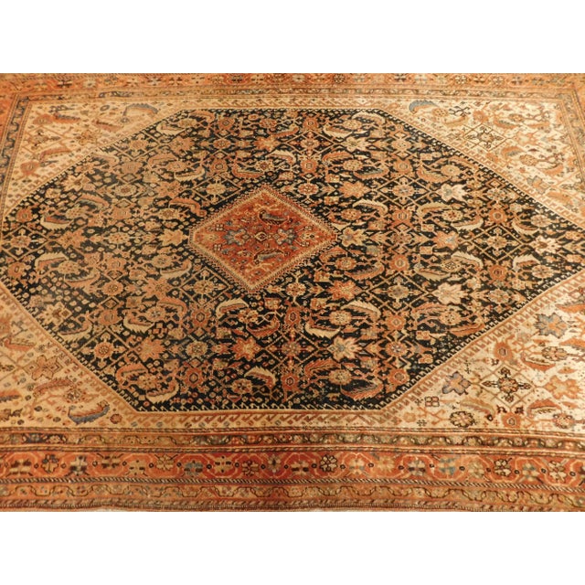 Blue Antique Persian Qashqai Rug For Sale - Image 8 of 13