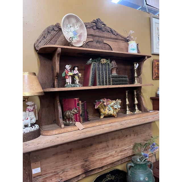 Early 1900s French Pine Plate Rack/Wall Shelves For Sale - Image 4 of 14