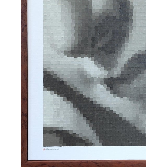 Textile Francisco Vital "Tamara de Lempicka 'Young Lady with Gloves'" Contemporary Pixelated Painting, 2021 For Sale - Image 7 of 10