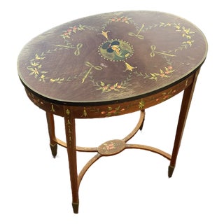 Antique Adam’s Style Oval Side Table For Sale