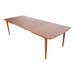 Kipp Stewart for Drexel Declaration Walnut Dining Table, Newly Refinished For Sale
