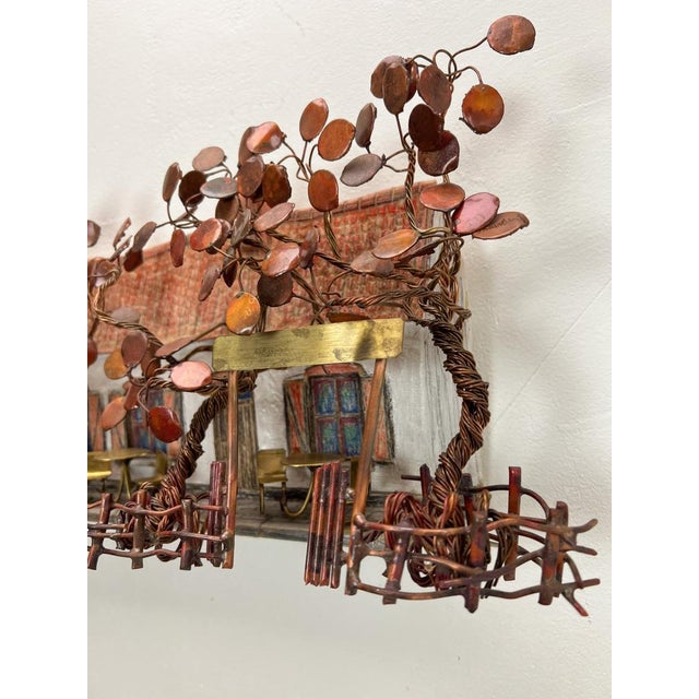 Vintage Copper and Brass Wall Art Sculpture by Daniel Dhaeseleer, 1970s For Sale - Image 12 of 14