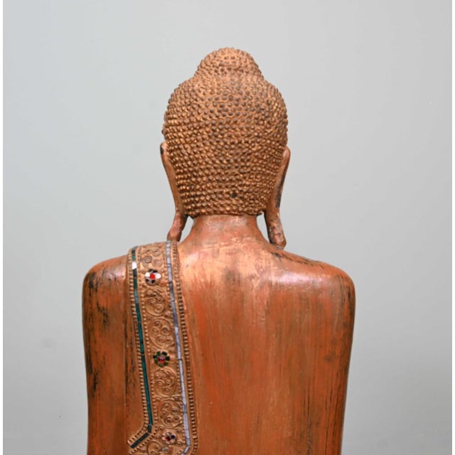 Carved Thai Buddha Statue, 1930s For Sale - Image 3 of 15