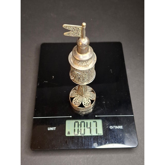Antique Imperial 84 Silver Besamim Spice Tower Fabergé Kf Judaica 134g For Sale - Image 16 of 16