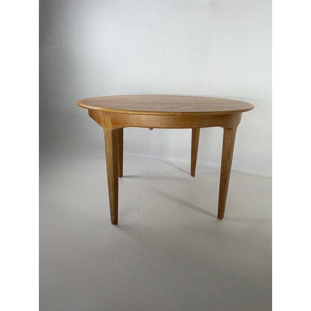 Danish Modern Extendable Oak Dining Table by Henning Kjærnulf for Sorø Stolefabrik, 1960s For Sale - Image 4 of 16
