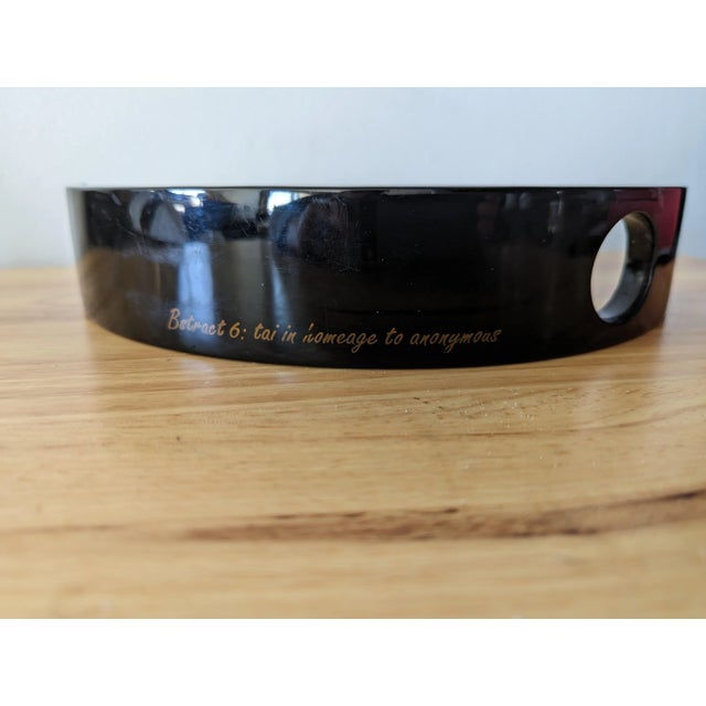 1990s 1990s Lacquered Wine Bottle Holder With Print Museum Art For Sale - Image 5 of 6
