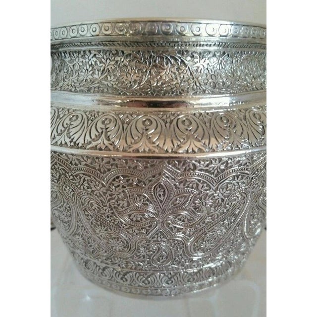 19th Century Antique Islamic Silver Teapot and Sucrier, Set of 2 For Sale - Image 9 of 11