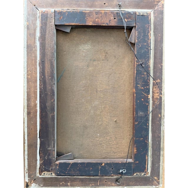 Wood Antique Landscape Oil on Canvas | Signed Conway, Nh For Sale - Image 7 of 7