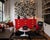 1960s Vintage 9 Drawer Lowboy Reimagined in Scarlett For Sale - Image 5 of 8