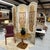 Cream Italianate Gold Leaf and Cream Colored 3 Panel Room Divider Screen For Sale - Image 8 of 12