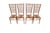 Exceptional set of four tall ladder-back dining side chairs in the style of Gio Ponti, Italy, c. 1950s. Each chair...