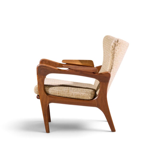 Wood Adrian Pearsall for Craft Associates 2291-C Mid Century Walnut Lounge Chairs - Pair For Sale - Image 7 of 12