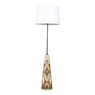 Mid-Century Ceramic Floor Lamp by Rigmor Nielsen for Søholm Denmark, 1950s For Sale