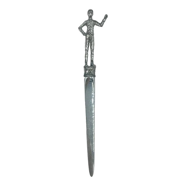 Vintage the "21" Club New York Nyc Restaurant Equestrian Jockey Letter Opener Desk For Sale