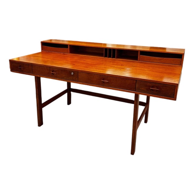 1970s Danish Flip Top Desk For Sale