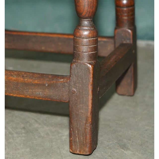 Brown Mid-17th Century English Oak Joint Stool For Sale - Image 8 of 18