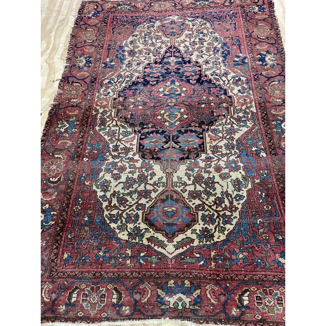 Persian Antique Persian Mission Melayer Rug, as Is C-1880 For Sale - Image 3 of 9