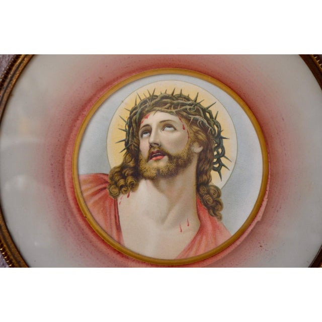 A small, round picture from the 1940s, this saintly image with bohemian touches will make an original decorative piece,...