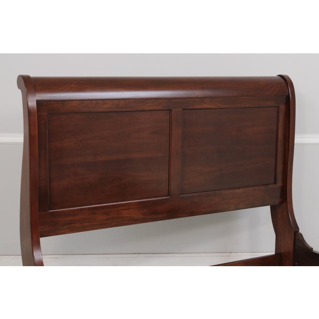 2000 - 2009 Nichols & Stone by Stickley Cherry Queen Size Sleigh Bed For Sale - Image 5 of 18