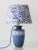 Blue Vintage Blue and White Gouda Pottery Table Lamp with New Liberty London Shade For Sale - Image 8 of 12